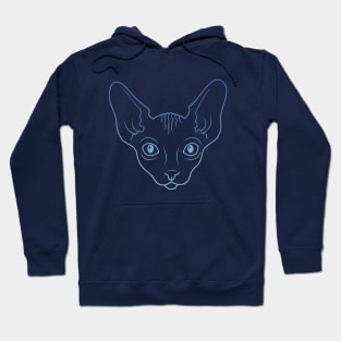 Blue Neon Sphynx cat Hoodie